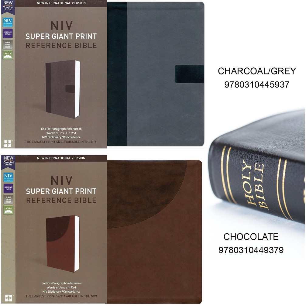 NIV SuperGiant Print Reference Bible • LEATHERLOOK • ENGLISH BIBLE