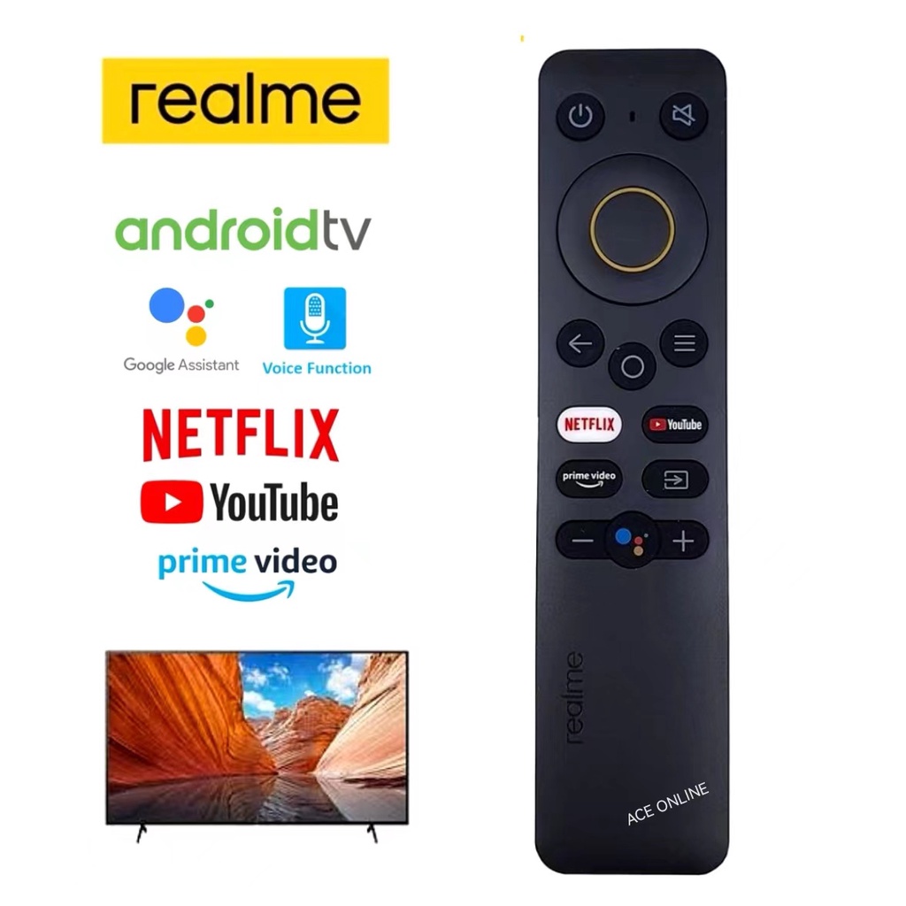 Realme Android Smart TV Remote Control With Voice Function Shopee