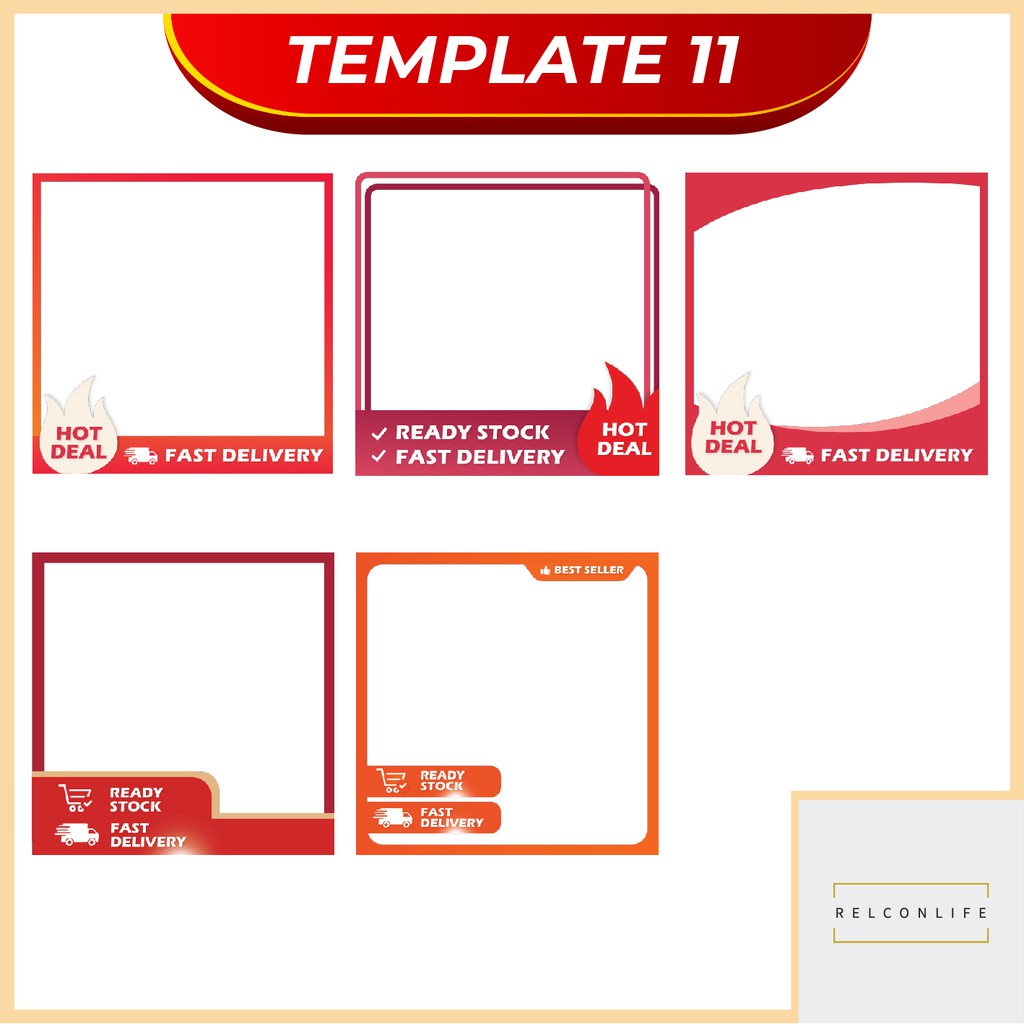 🔥70 Shopee Cover Frame Template PNG🔥 Lifetime Cheap/Murah easy to edit ...