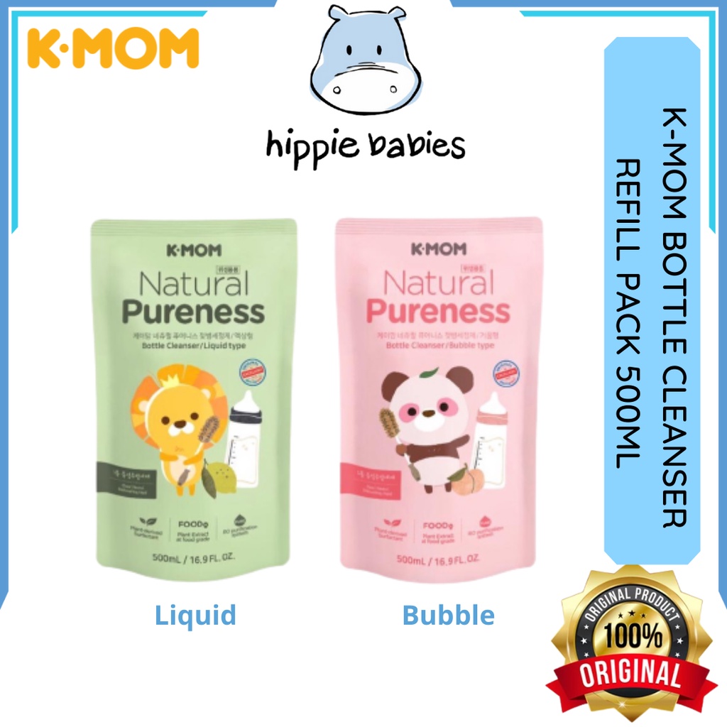 KMOM Baby Bottle Cleanser Refill Pack 500ml Bubble/Liquid Shopee