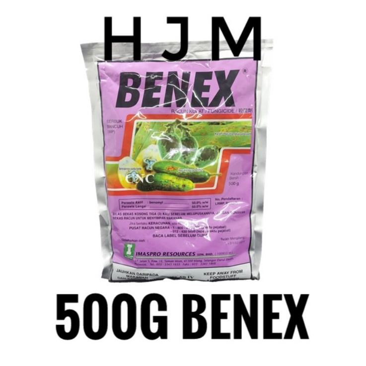 BENEX 500G benomyl Racun Kulat Racun Karah Racun Antraknos Racun Hawar Seludang Racun Bintik