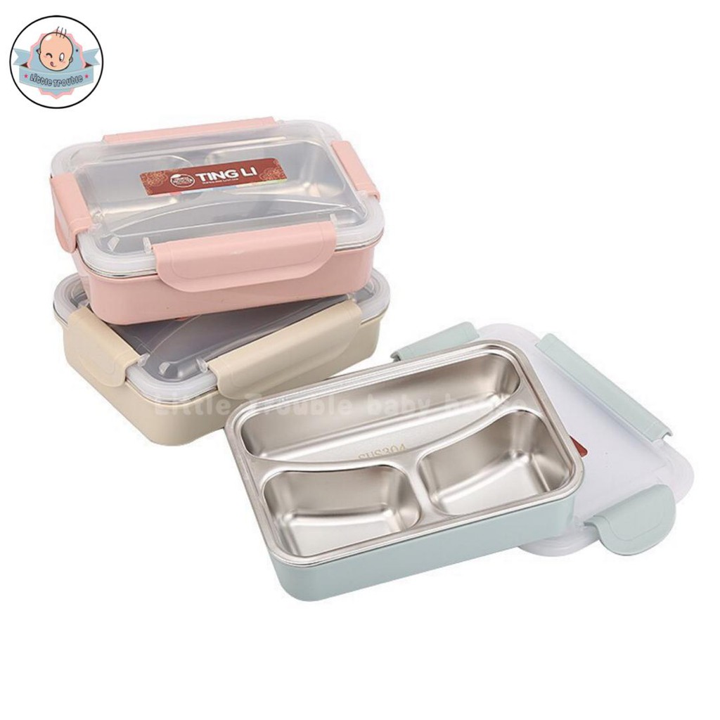 304 Stainless Steel Lunch Box Thermal Container Portable Tupperware ...