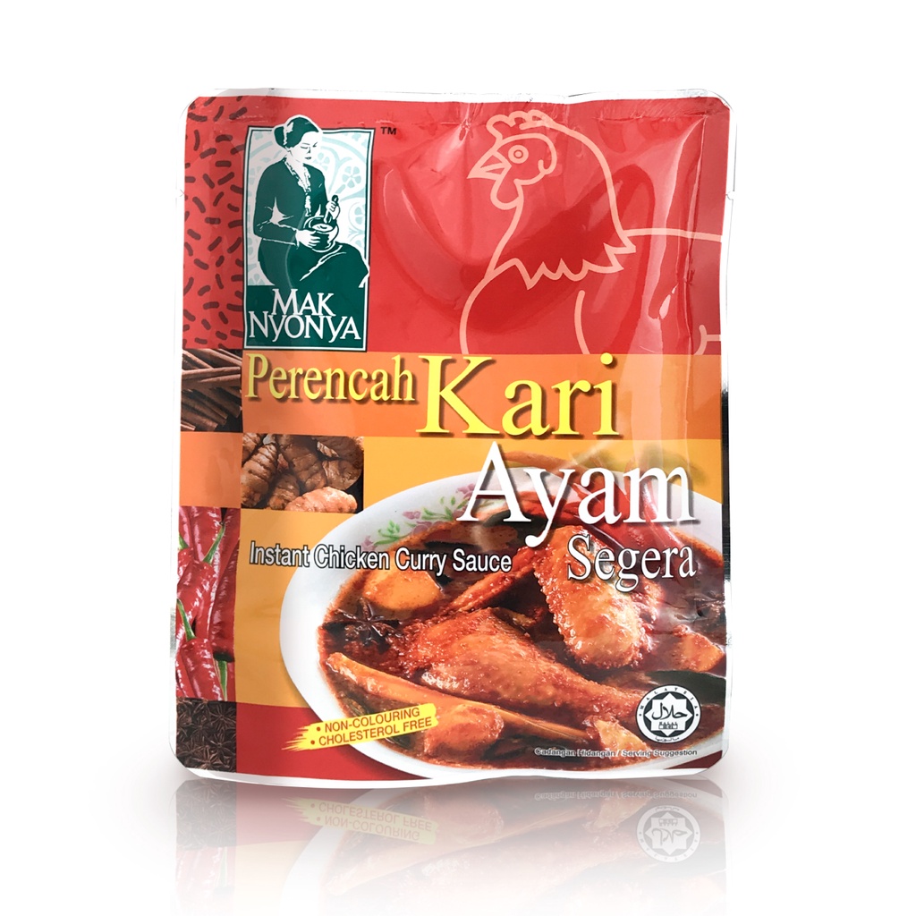 Mak Nyonya Instant Chicken Curry Sauce 200g HALAL Chicken Breast Thigh & Meats 咖喱鸡 Shopee