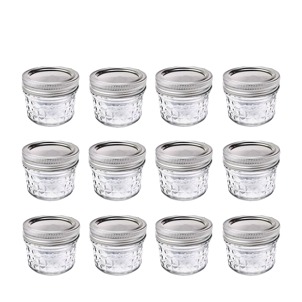2pcs 100ML Glass Mason Jar with Airtight Lid, Glass Jar For Jam, Nut