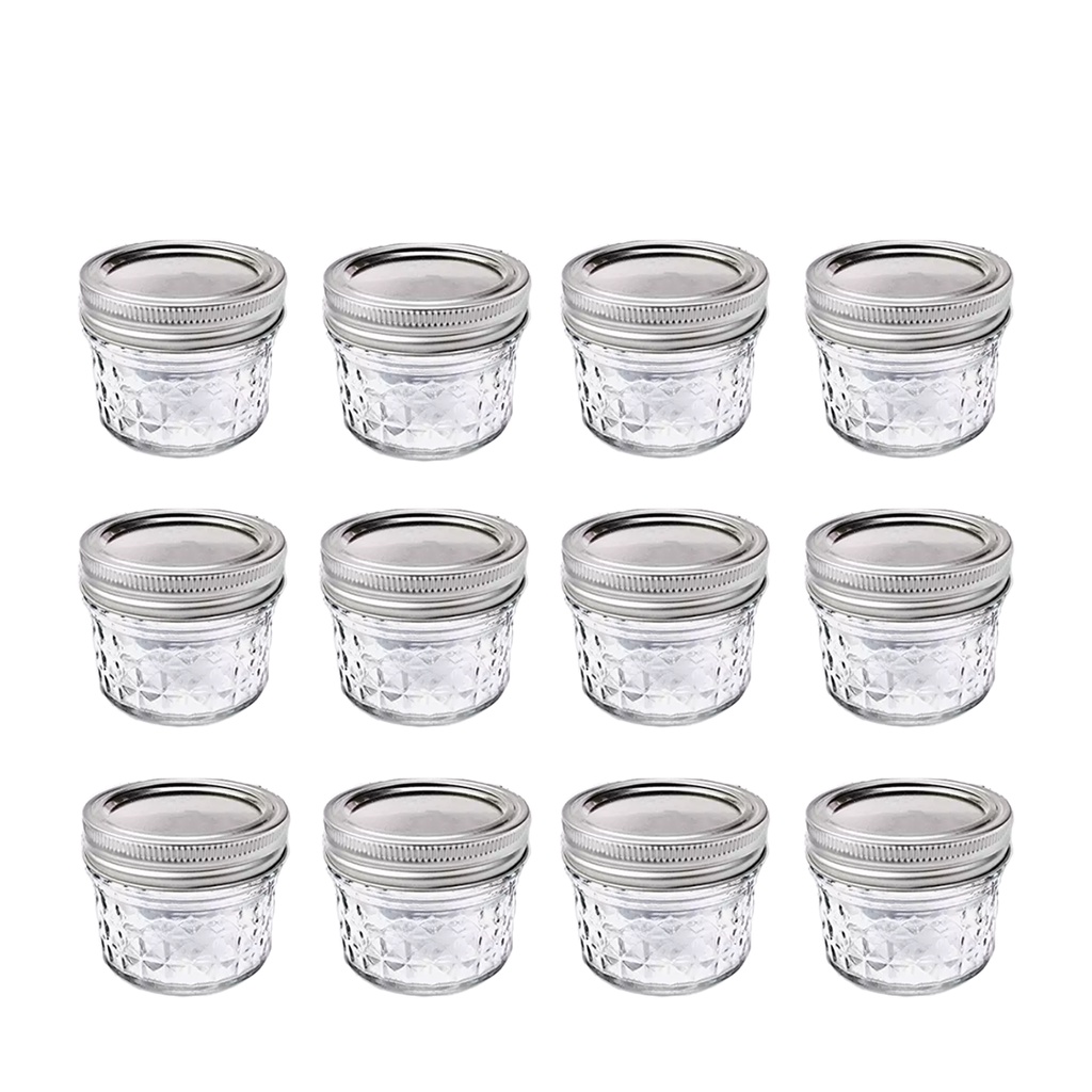 2pcs 100ML Glass Mason Jar with Air-tight Lid, Glass Jar For Jam, Nut ...