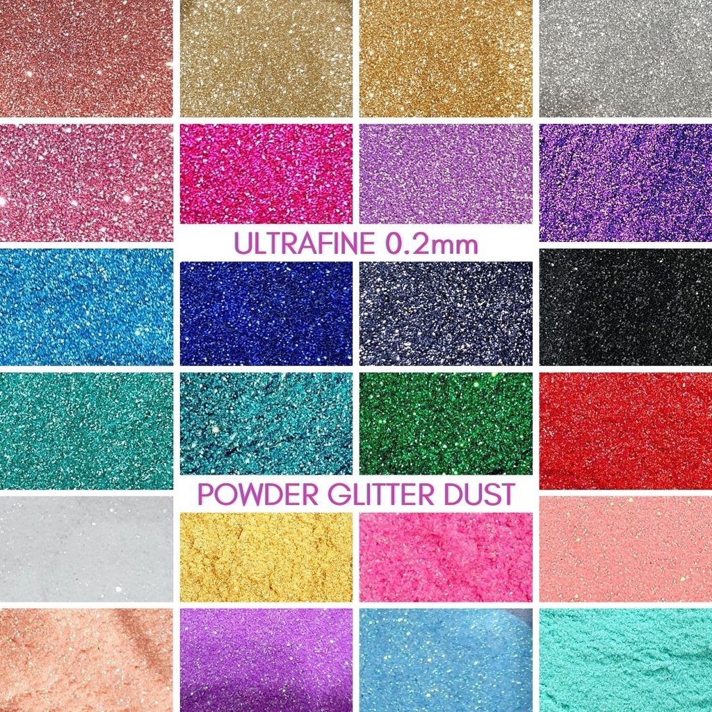 0.2mm Glitter Powder 15g Extra Fine Glitter 32 Colors Metallic Gold
