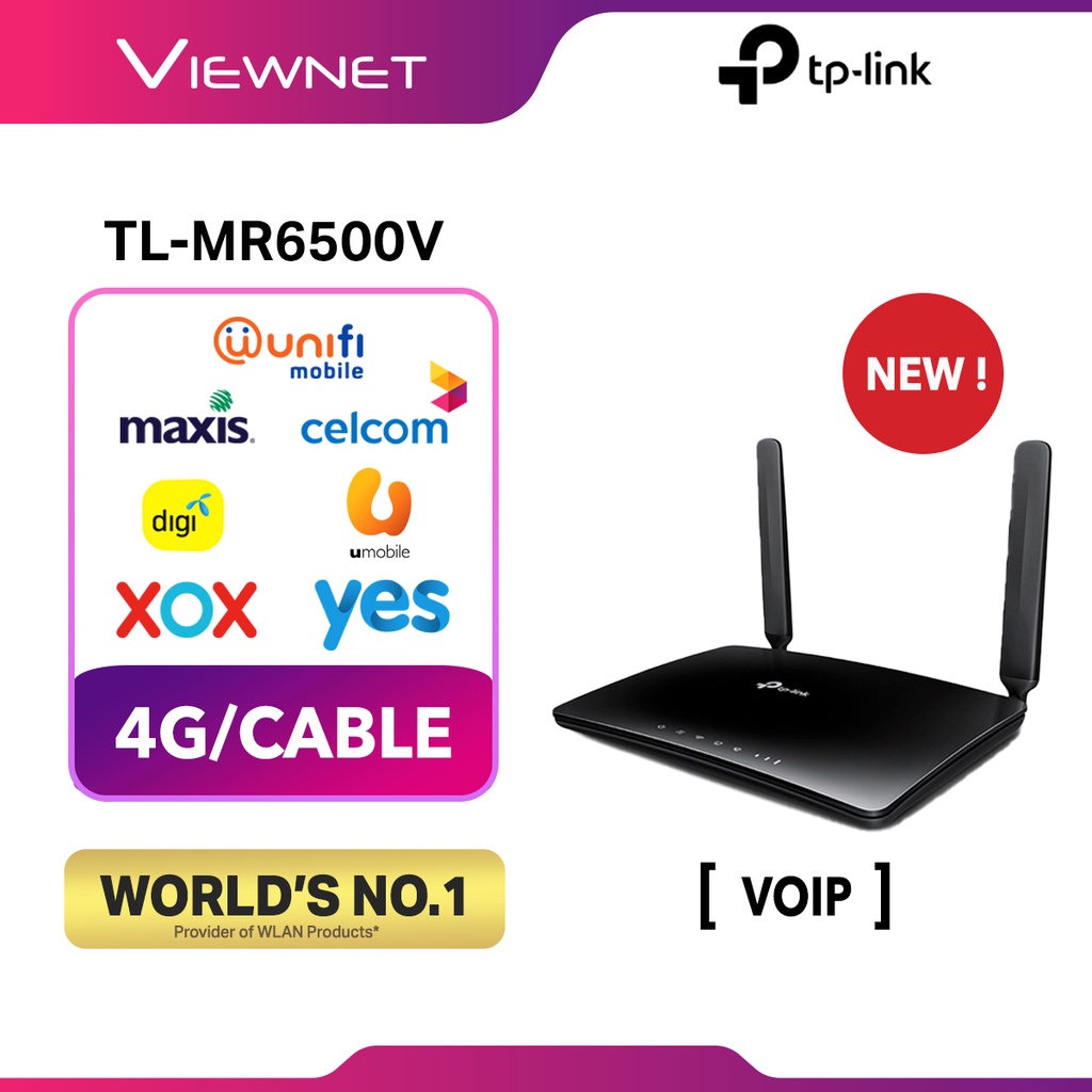 TP-LINK TL-MR6500v N300 4G LTE Telephony Wireless WiFi Modem Router Support  Lock Band/Call/OpenVPN/QoS | Shopee Malaysia