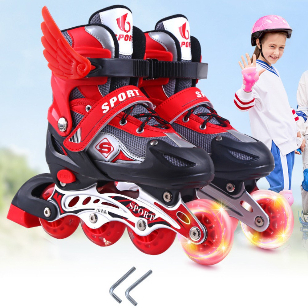 【Malaysia Ready Stock】 Adjustable Roller Blade Kasut Roda Budak Kids