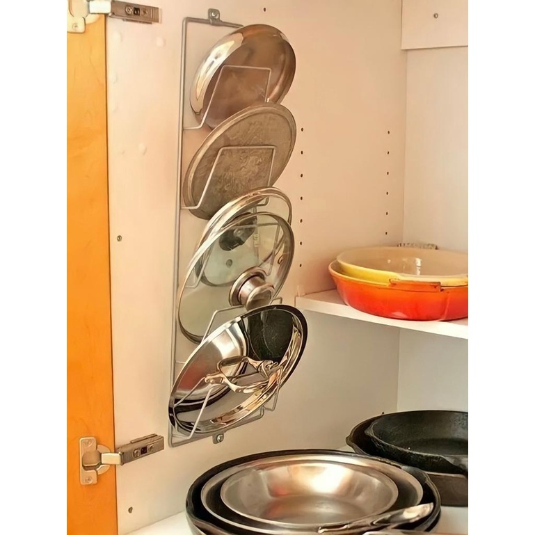 Pot Lid Rack/Pot Rack/Multipurpose Pot Lid Storage/5-Tier Kitchen Shelf ...