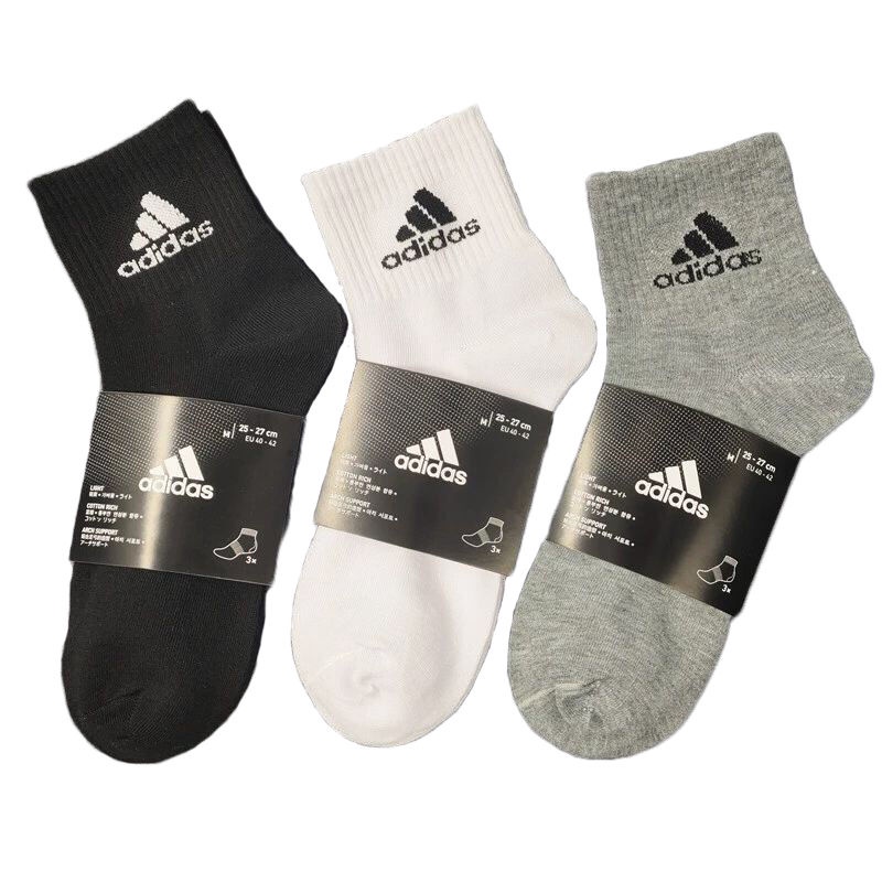 【READY STOCK】 Adidas Socks Casual medium stocking Cotton for Men Women ...