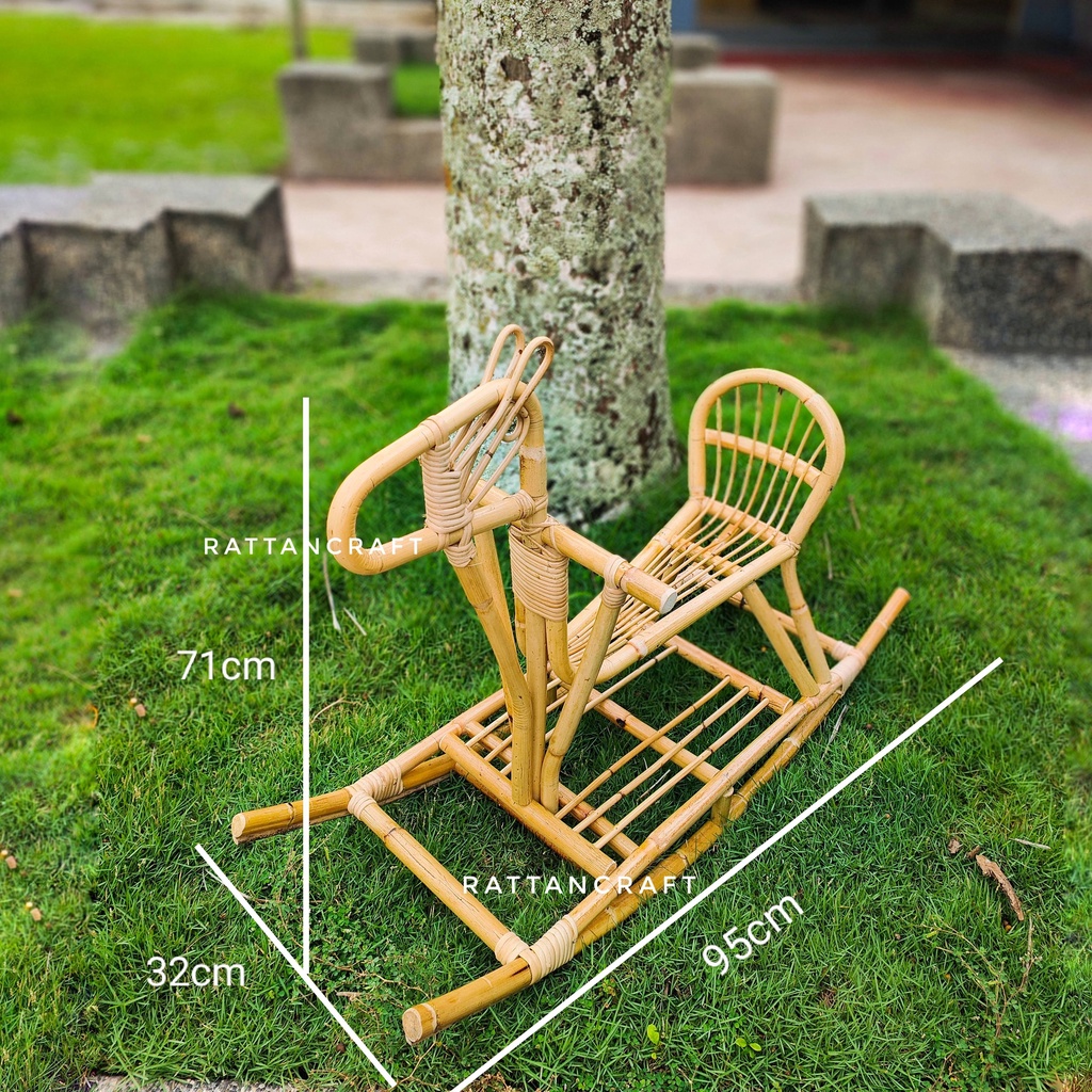 Rattan horse rocking chair hotsell