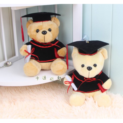 Graduation bear doll with glasses Dr. bear commemorative gift毕业公仔学士服娃娃 ...