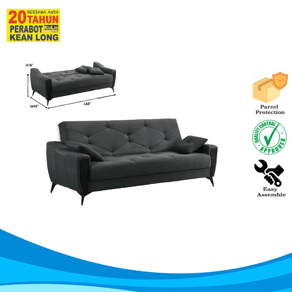 KLSB Sofa Bed 7'/Sofa 3 Seater Foldable Sofa Bed/Bed Shopee Malaysia