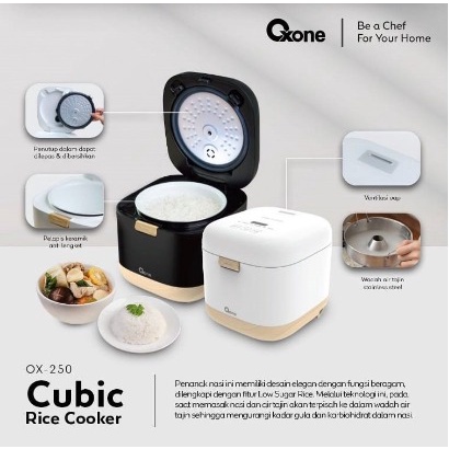 Cubic Rice Cooker OX 250 Low Sugar Rice Cooker Mini 0.8 Liter Low Sugar ...