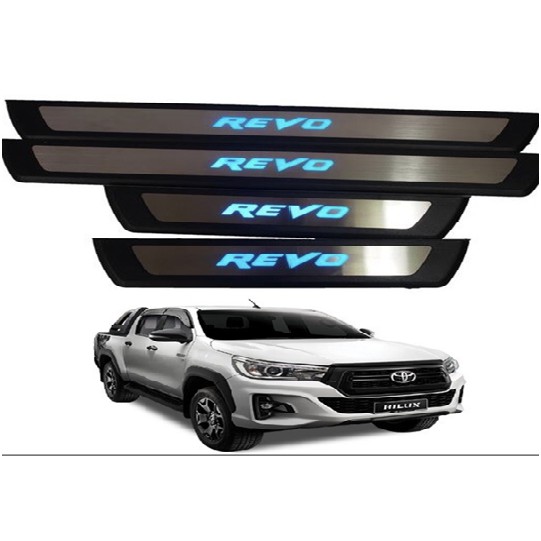 Toyota Hilux Revo LED Side Sill Plate / Side Steel Plate Shopee Malaysia