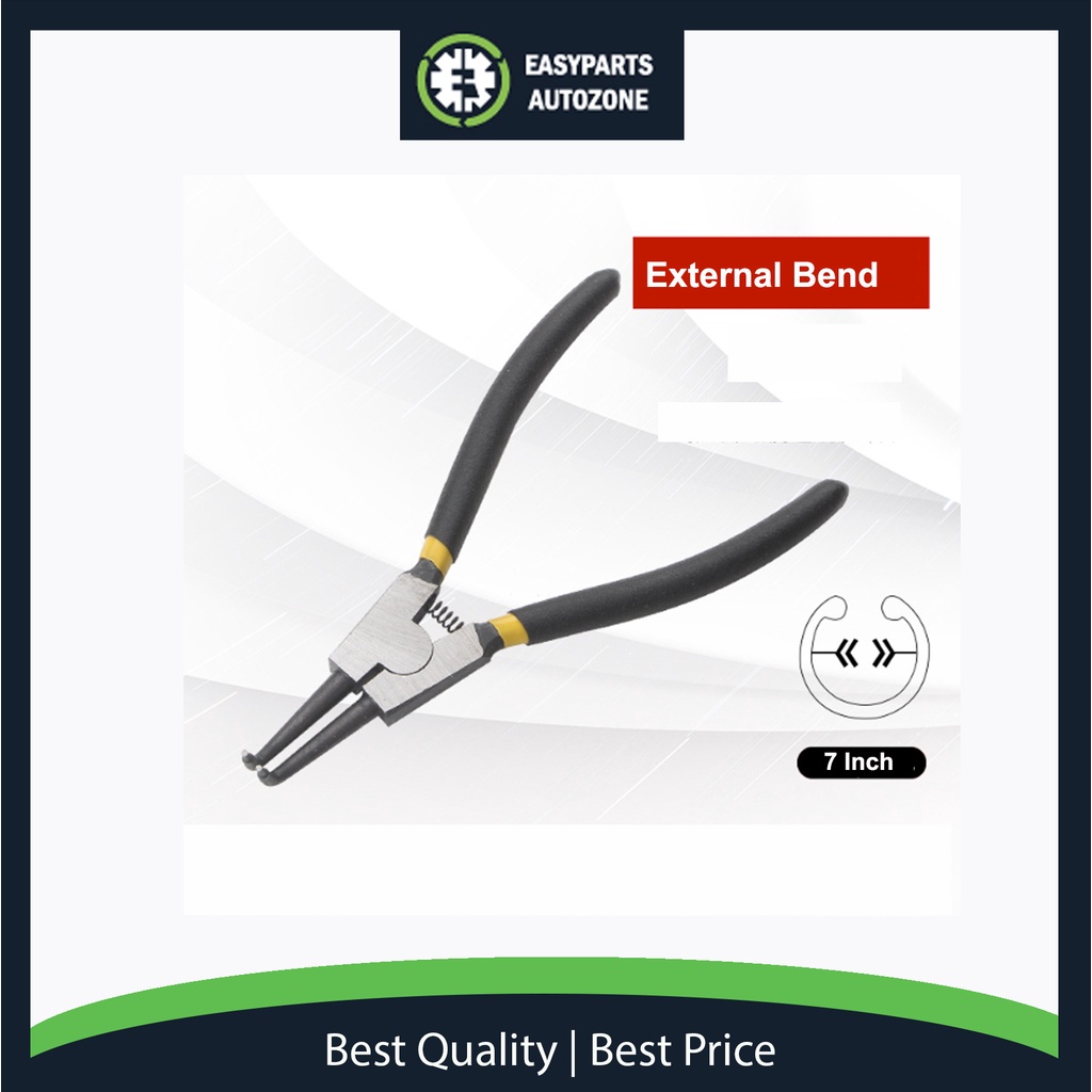 Autozone 7" Circlip Clip Plier Straight Bent Internal External Needle