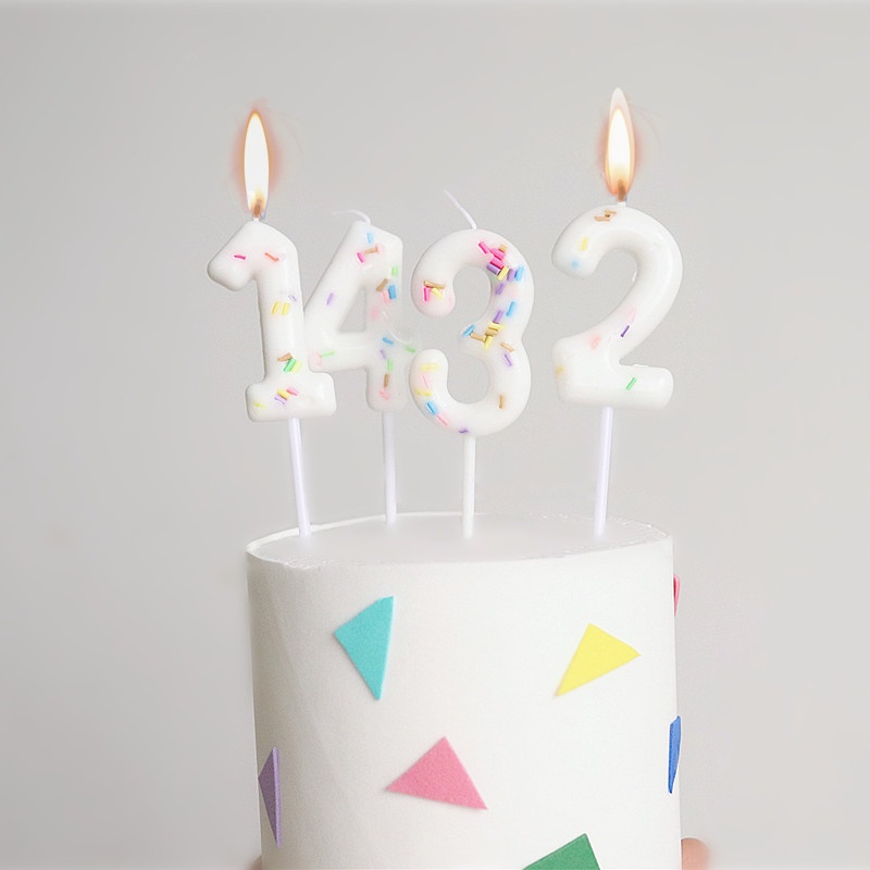 Mini Number Candle 1 2 3 4 5 6 7 8 9 Digital Cake Decoration Cupcake ...