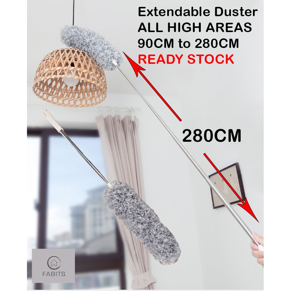 FABITS Extendable Duster Ceiling Cleaning Fan Retractable Adjustable ...