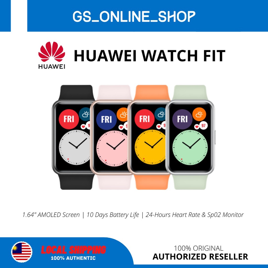 HUAWEI Watch Fit Smart Watch Builtin GPS,1.64inch AMOLED Display,12