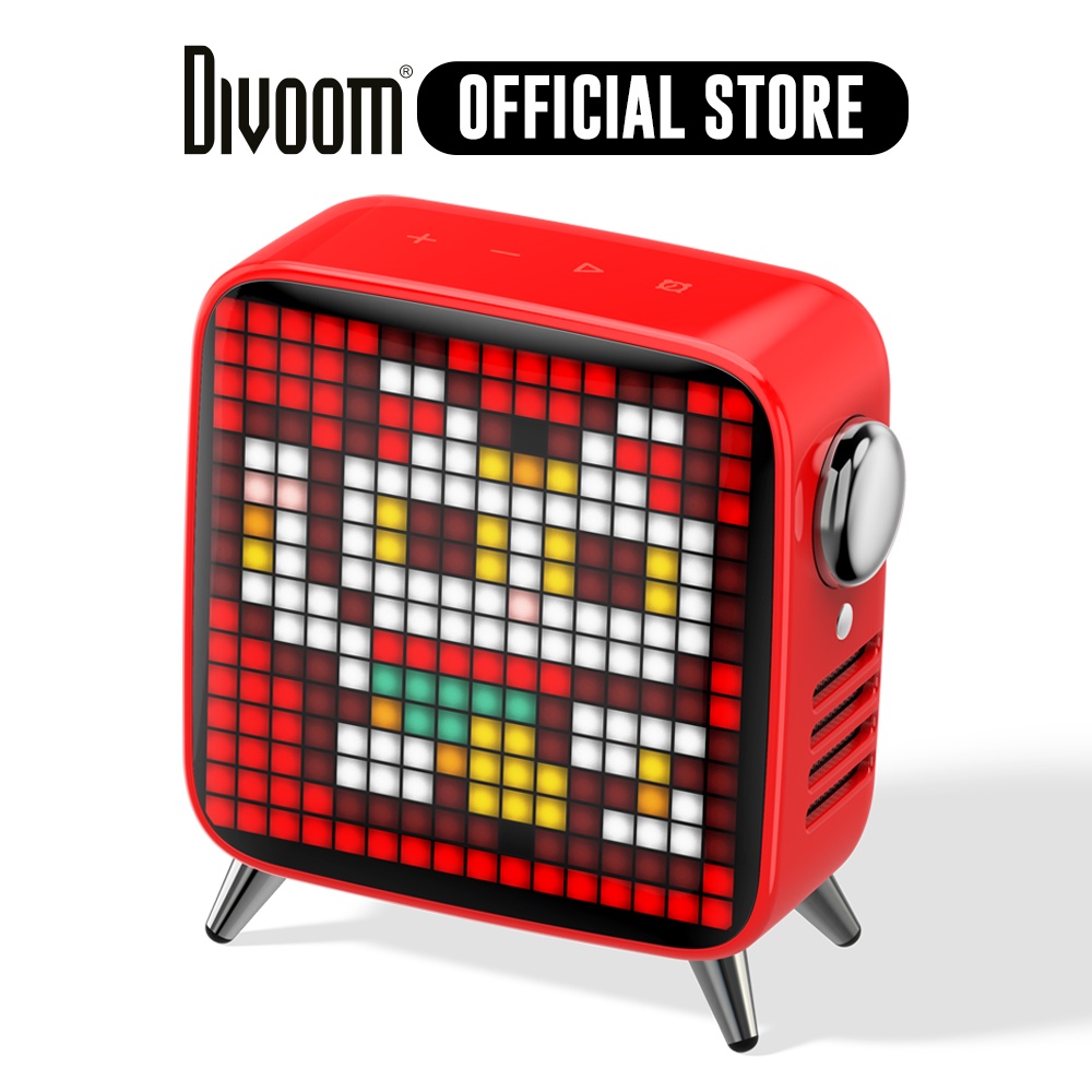 DIVOOM  TIVOO MAX RED bluetooth スピーカー Amazon | Divoom TIVOO レトロTV型モニター搭載 Bluetooth