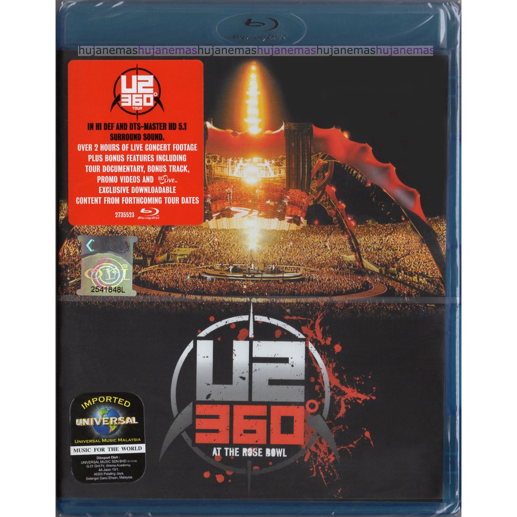 U2 - 360° Tour At The Rose Bowl 2010 UNIVERSAL MUSIC / EU EDITION BD-50  (DUAL LAYER) BLU-RAY DISC - IMPORTED (ALT. ROCK) | Shopee Malaysia