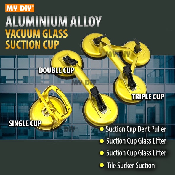 MYDIYHOMEDEPOT ALUMINIUM GLASS SUCTION PLATE / GLASS SUCTION CUP
