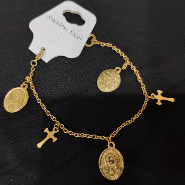 High Polish Rosary Bead Necklace In 14K Yellow Gold - Foto 5