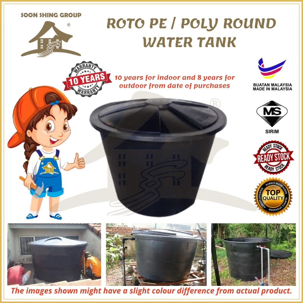 ROTO PE / POLY ROUND WATER TANK /Tangki Air (Only JB Area) | Shopee ...
