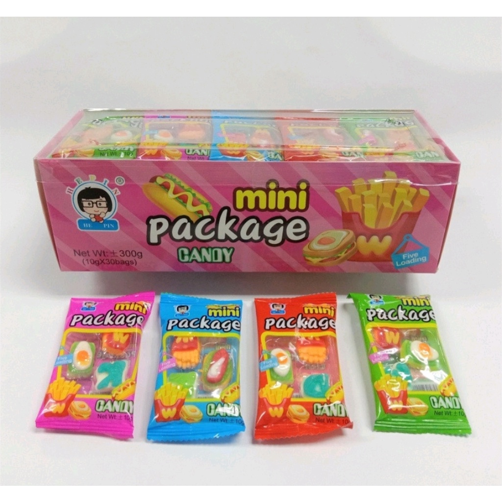 5pcs Mini Package Soft Fruit Gummy Candy Mixed Fruit Gel Candy