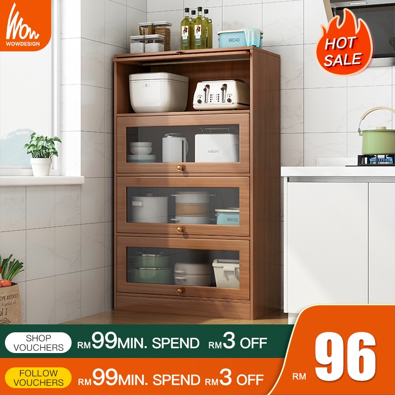 Kitchen Cabinet Kitchen Storage Rack Floor Multi-Layer Storage Rack ...