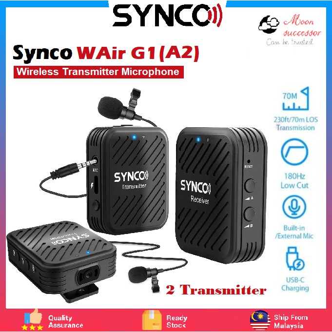 (READY STOCK) SYNCO G1 G1A1 G1A2 Wireless Microphone System for