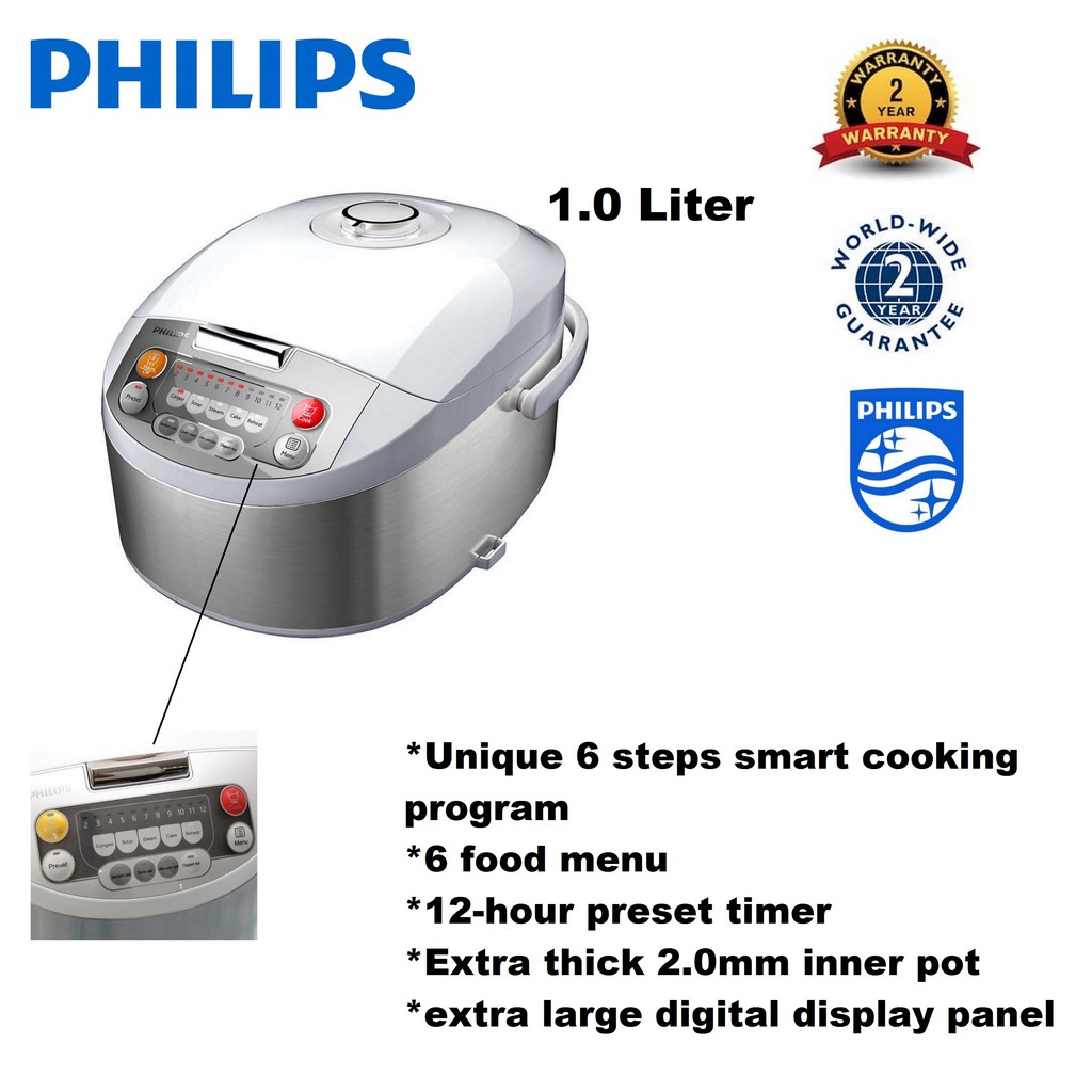 Philips Viva Collection Fuzzy Logic Rice Cooker 1.0 Liters (HD3031) Shopee Malaysia