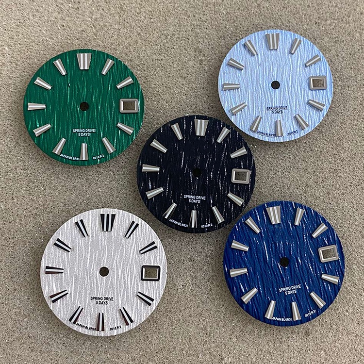 Quadrante Orologio 28.5mm S Logo Verde Luminoso - Per Movimenti NH35