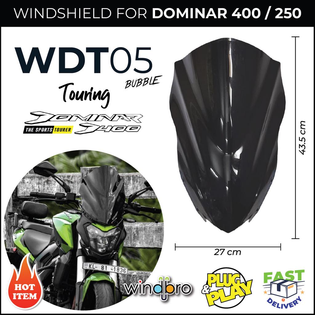 WDT05 Windshield Dominar 400 250 Touring Bubble Visor All