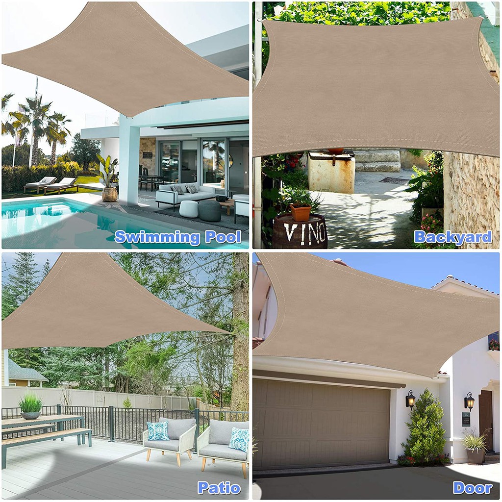 420D Khaki Awnings Sunshade Sail Cloth Waterproof Oxford Garden ...