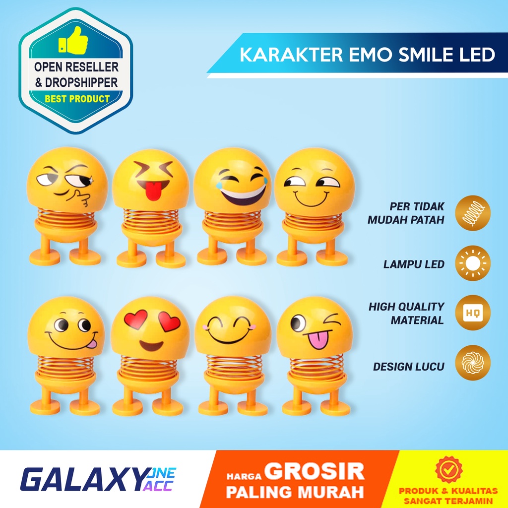 Car DASHBOARD Display PER SMILE Shake Head Doll Face EMOJI EMOTION ICON