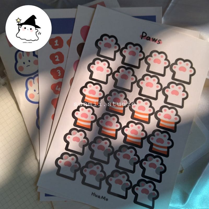 Stickers to decorate bookmarks and notebooks with cute patterns ...