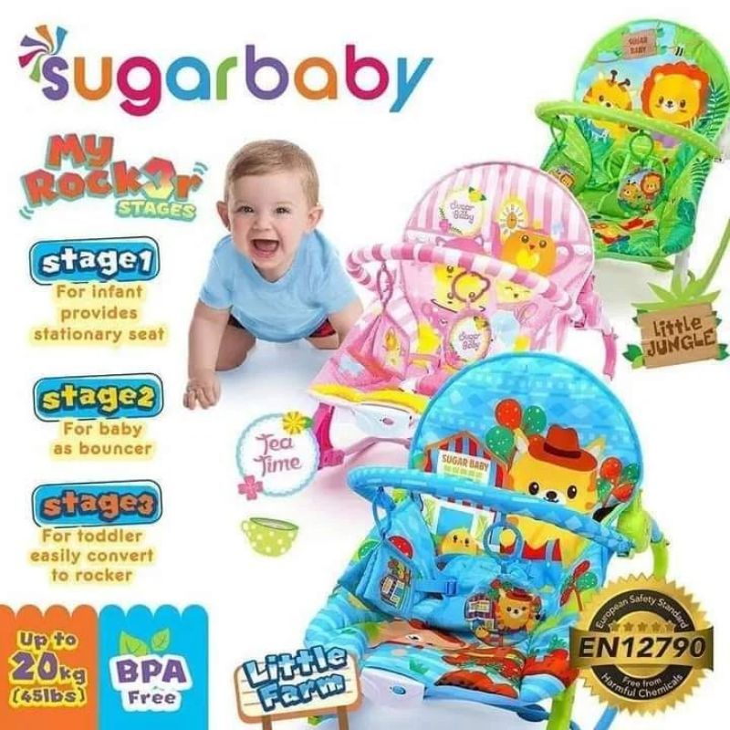 Sugar Baby My Rocker Premium Bouncer 3 Stages Up To 20 Kg | Shopee Malaysia