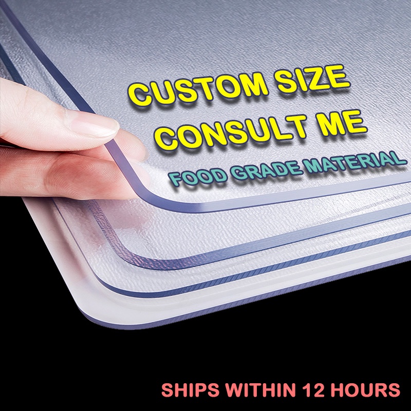 thick plastic clear table cover lapik meja plastik transparent waterproof PVC table mat
