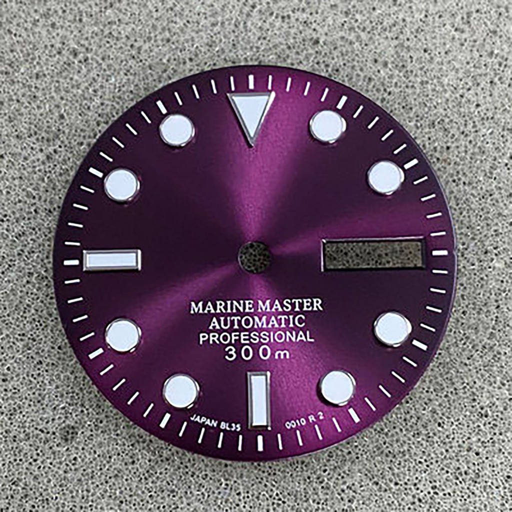 29mm Watch Dial Dual Calendar Sun Pattern Luminous Dial for NH36A