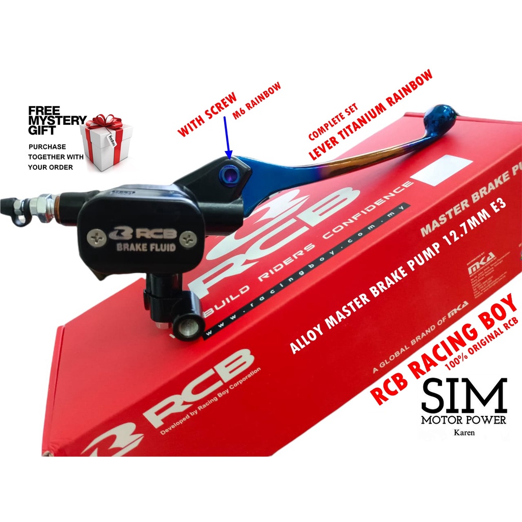 RCB RACING BOY UNIVERSAL Alloy Master Brake Pump 12.7MM E3 + FreeGift ...