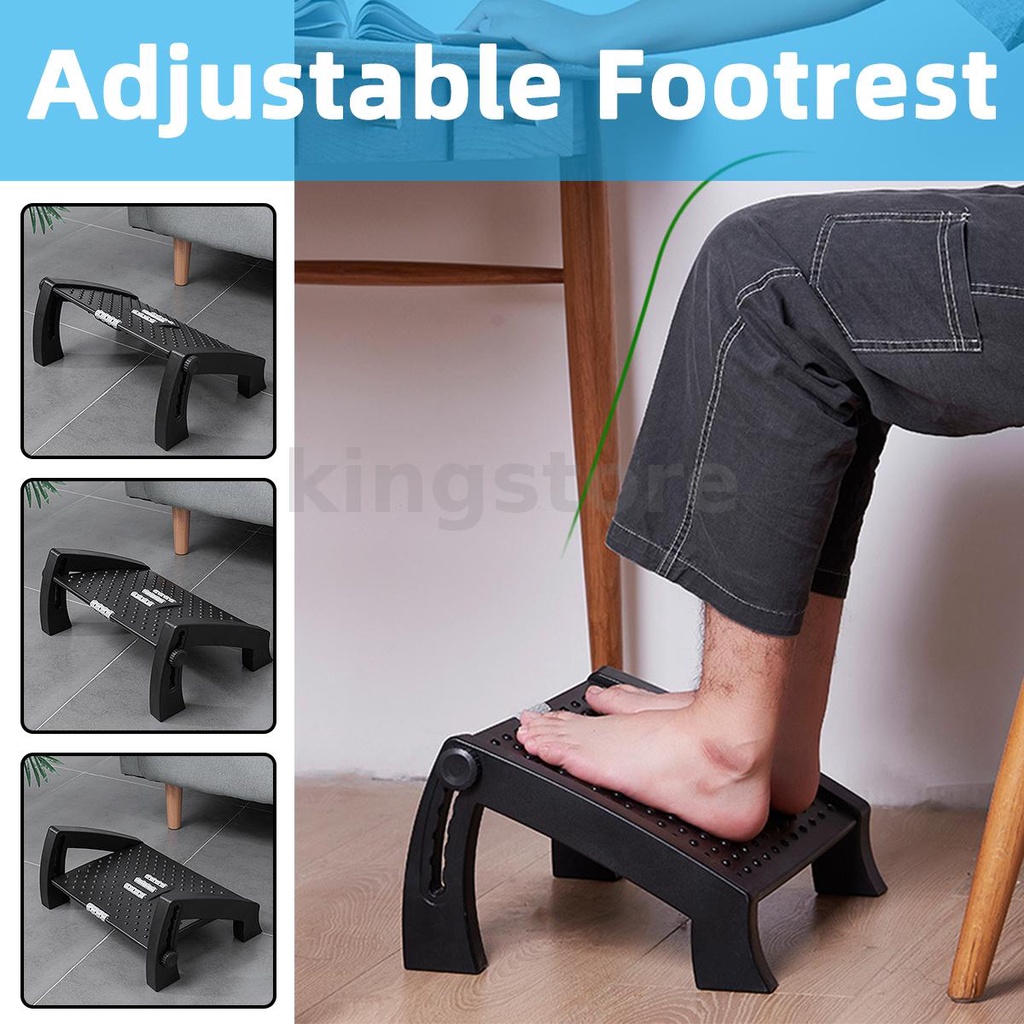 6 Level Adjustable Footrest Under Desk Foot / Leg Rest for Office Chair
