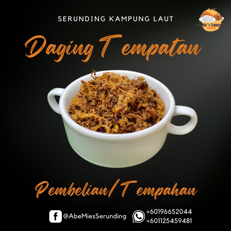 Abe Mie’s Serunding Meat Floss (Daging Tempatan) | Shopee Malaysia