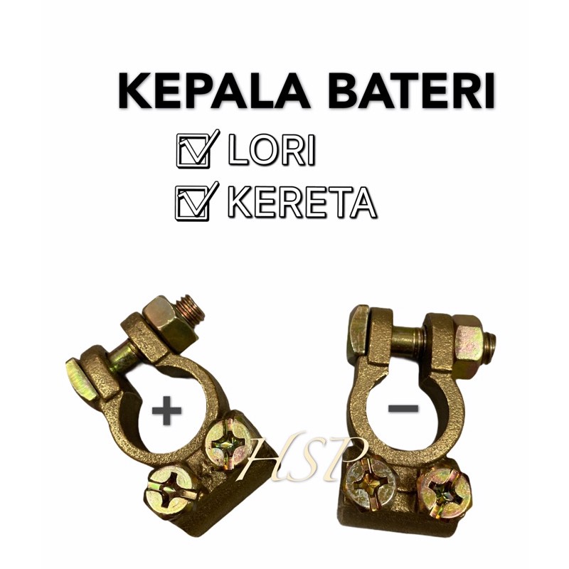 Kepala Bateri Battery Terminal Clamp Copper 2pcs Set Shopee Malaysia