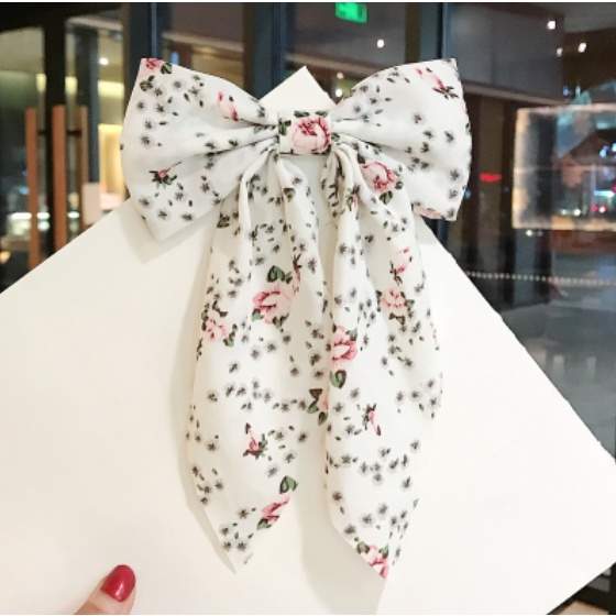 Bow Ribbon Hair Clip Sweet Ribbon Duckbill Clips Korean Style Ponytail ...