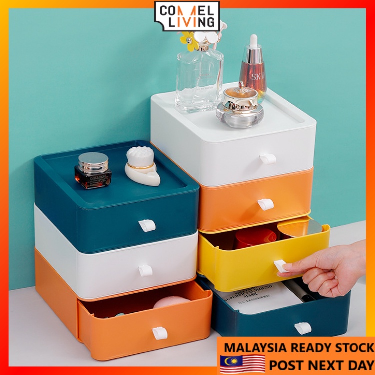 Desktop Organizer Table Top Storage Drawer Large Stackable Organizing