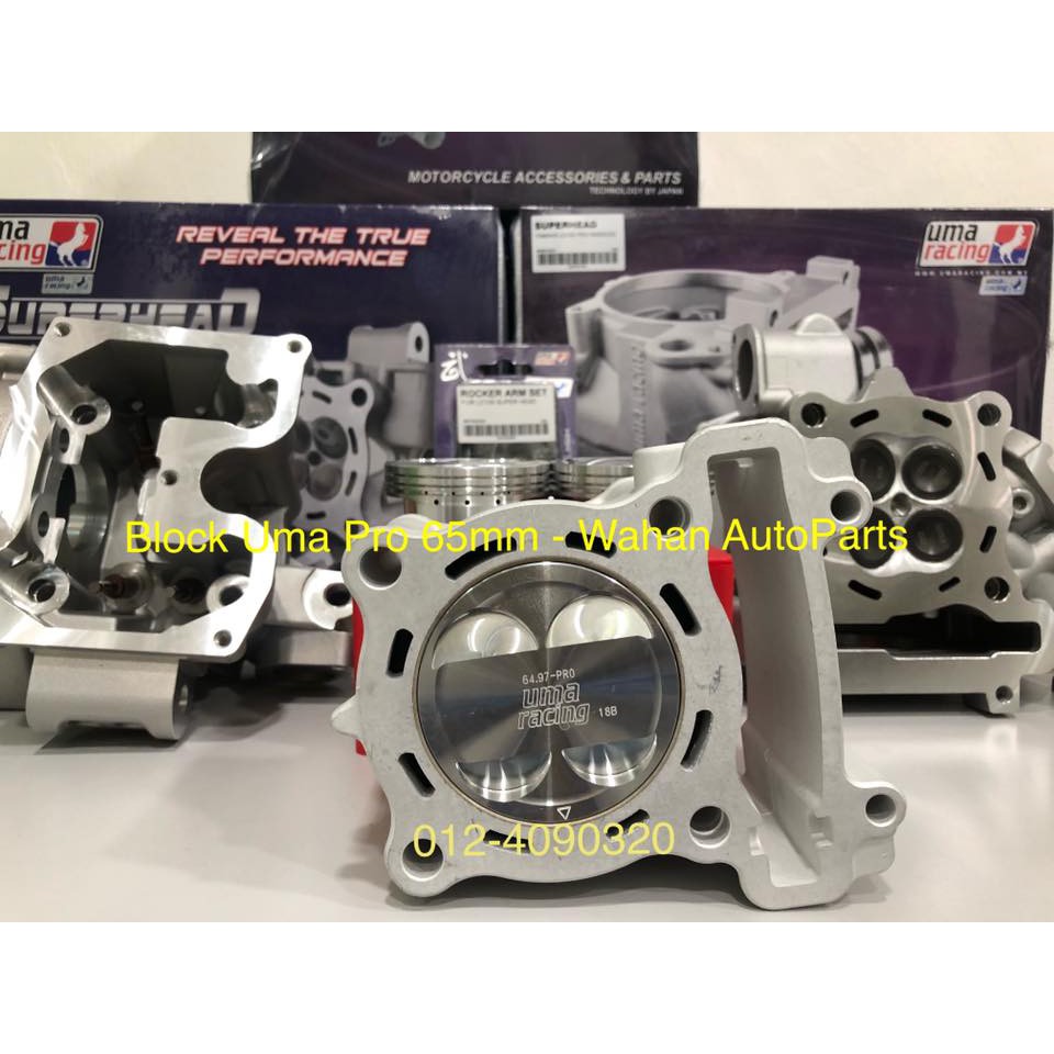 UMA RACING CERAMIC CYLINDER BLOCK YAMAHA LC135 WITH SUPERHEAD PISTON ...