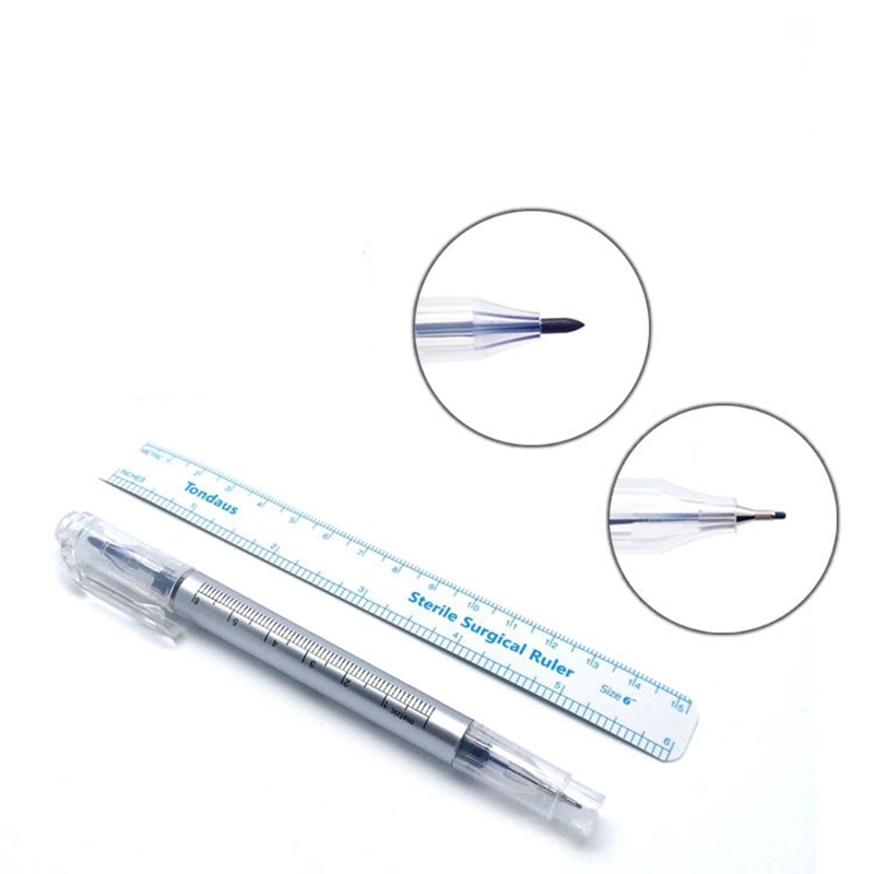 Surgical Skin Marker Eyebrow Pen Tattoo With Measuring Ruler ...