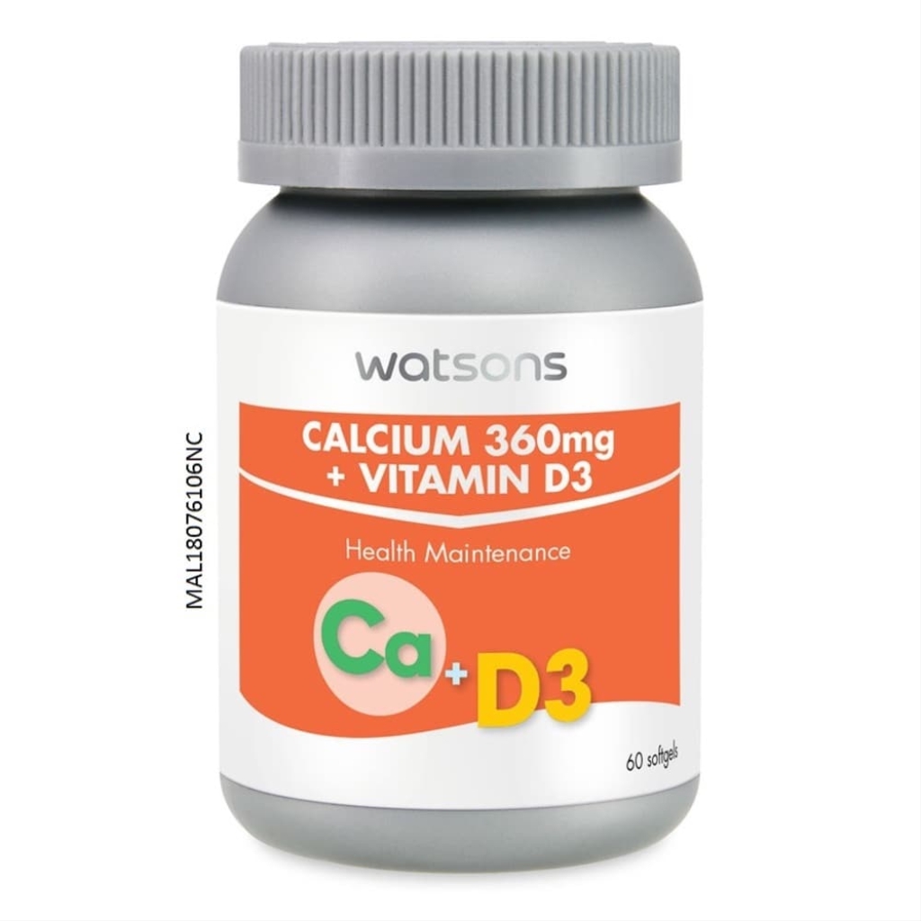 WATSONS Calcium360mg Vitamin D3 60s WT2 | Shopee Malaysia