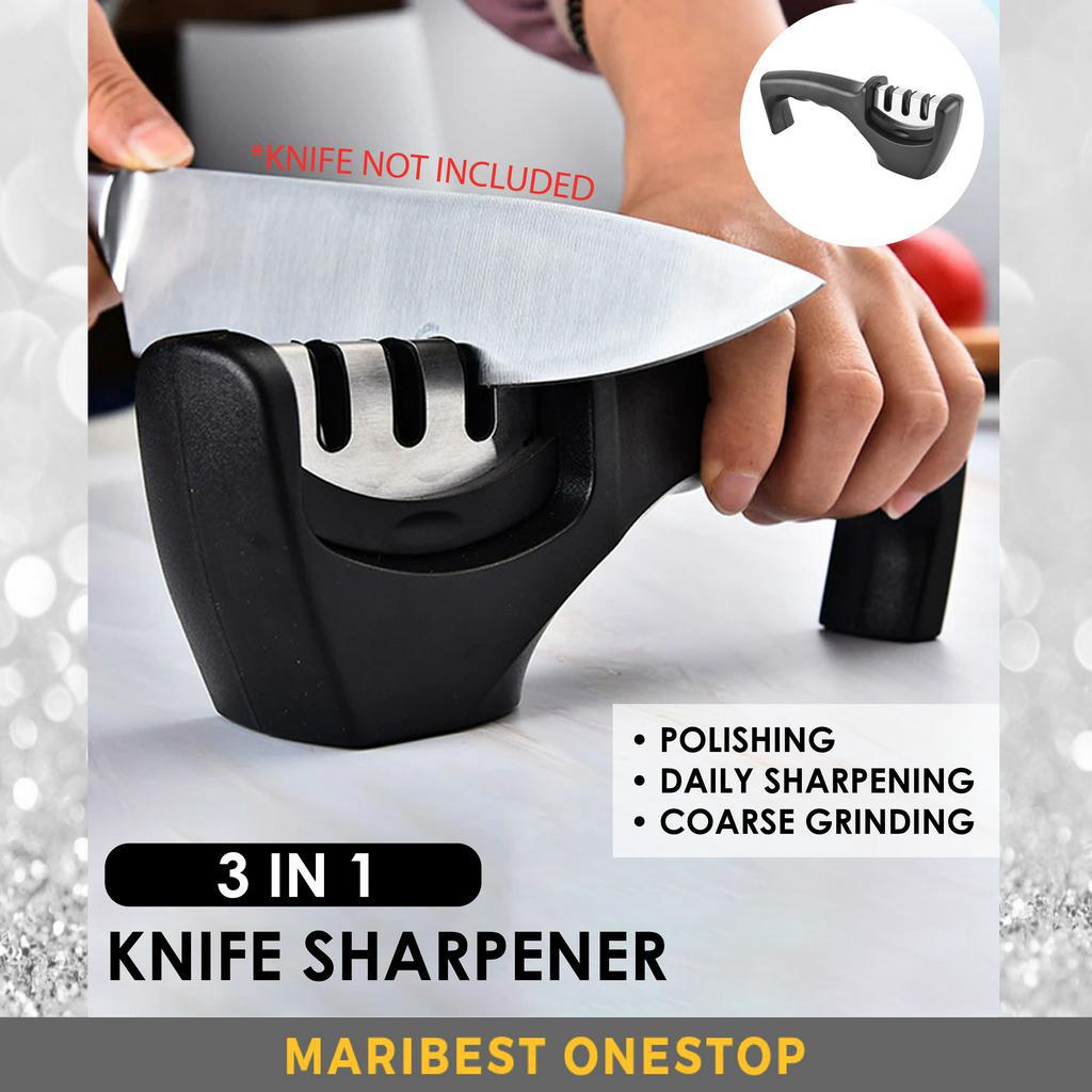 3 IN 1 Knife Sharpener 3 Stage Knife Sharpening Stone Quick Sharpening